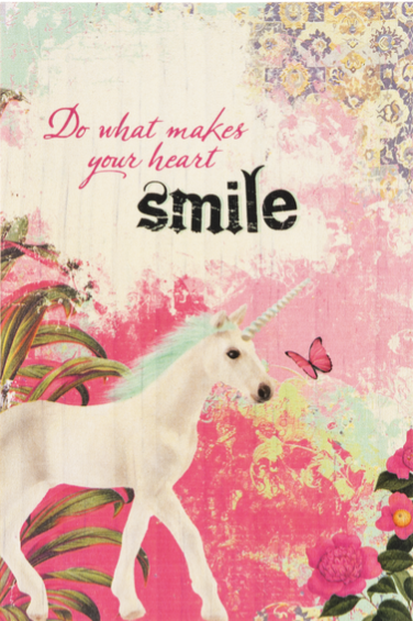 Do What Makes Your Heart Smile Unicorn Wall Art