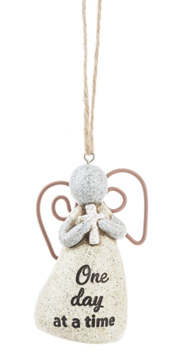 One Day at a Time Polymer Angel Ornament