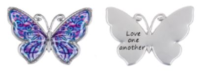 Butterfly Pocket Token - Love One Another