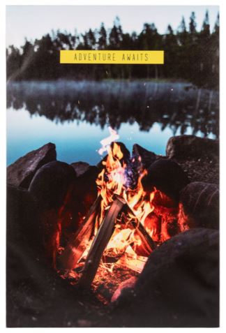 LED Light Up Campfire Canvas Wall Art