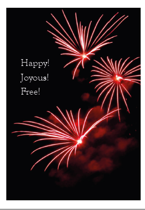 Happy Joyous Free Firework Card
