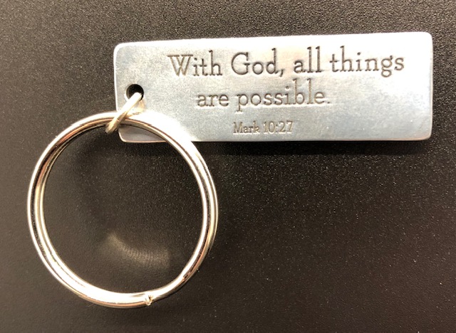 With God All Things Keyring