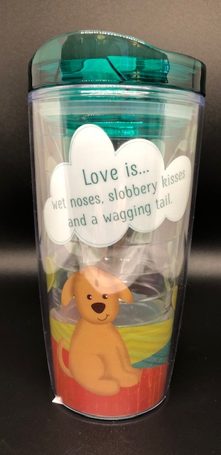 Love Is... Dog Themed Tumbler