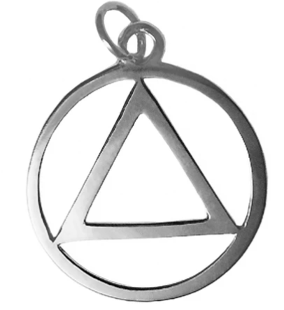 Sterling Silver AA Symbol Pendant, Medium/Large Size