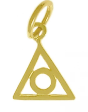14k Gold Pendant, Family Recovery Symbol, Small Size - Click Image to Close