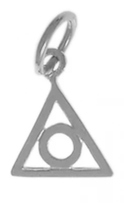Sterling Silver Pendant, Al Anon Symbol, Small Size