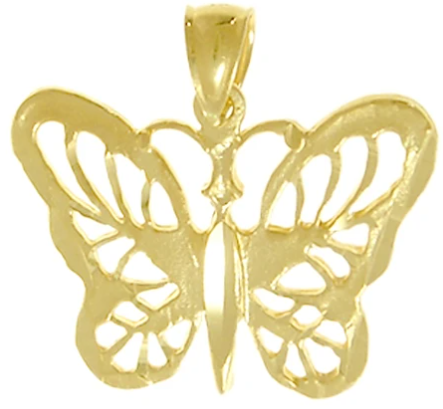 14k Gold, Beautiful Butterfly Pendant