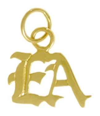 Emotions Anonymous (EA) Pendant, 14k Gold, Small "EA"