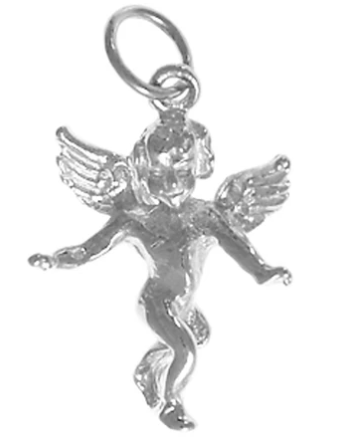 Sterling Silver, Guardian Angel Cherub Pendant