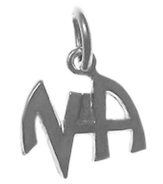 Sterling Silver, Small NA Initials Pendant