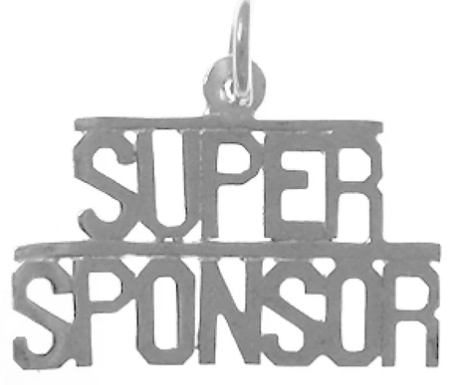Sterling Silver, Sayings Pendant, "SUPER SPONSOR" - Click Image to Close