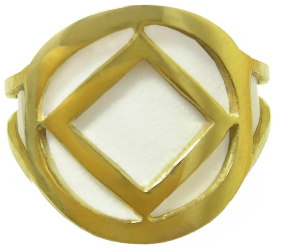 14k Gold, NA Symbol Ring - Click Image to Close
