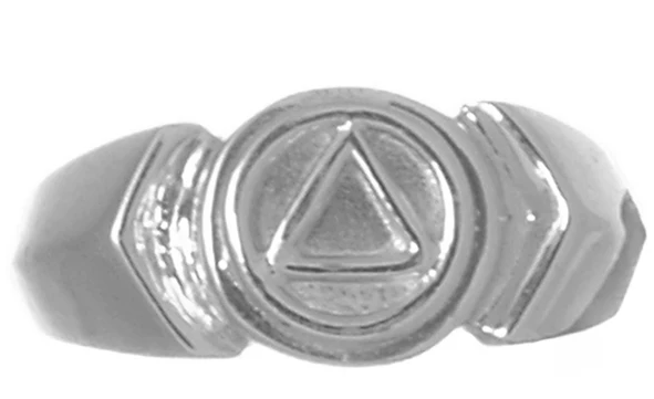 Sterling Silver AA Symbol Ring - Click Image to Close