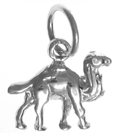 Sterling Silver Pendant, Adorable Camel - Click Image to Close