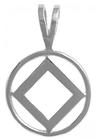 Sterling Silver, NA Symbol Pendant, Medium Size - Click Image to Close