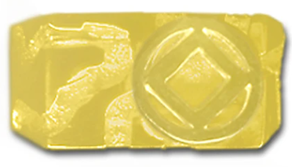 14k gold, Rectangular Ravine Textured Style Men's NA Symbol Ring