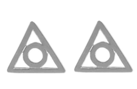 Sterling Silver, Al Anon Symbol Stud Earrings - Click Image to Close