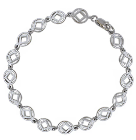 Sterling Silver Continuous NA Symbol Bracelet / Anklet