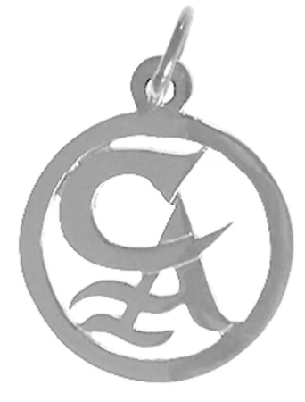 Cocaine Anonymous Pendant, Sterling Silver, "CA" Initials - Click Image to Close