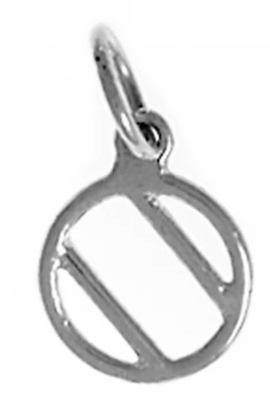 Over Eaters Anonymous (OA) Symbol Pendant, Sterling Silver - Click Image to Close