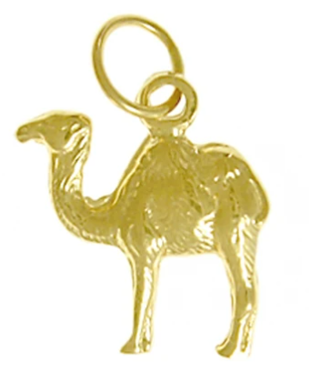 14k Gold Pendant, Adorable Camel