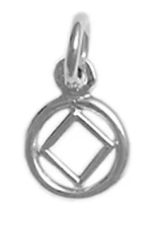 Sterling Silver Pendant, NA Symbol in a Smooth Circle