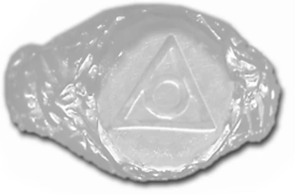 Sterling Silver Men's Al Anon Symbol Nugget Style Ring