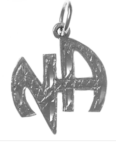 Sterling Silver, "NA" Initials Pendant