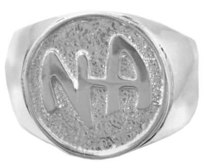 Sterling Silver Men's Ring with "NA" Initials