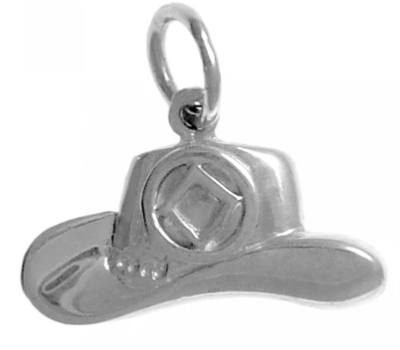 Sterling Silver Pendant, NA Recovery Symbol on a Cowboy Hat