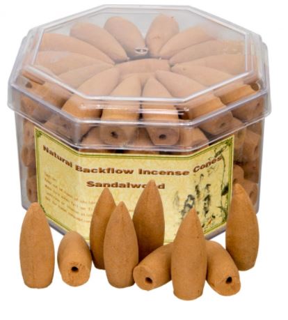 Backflow Incense Cones - Sandalwood Fragrance - Click Image to Close