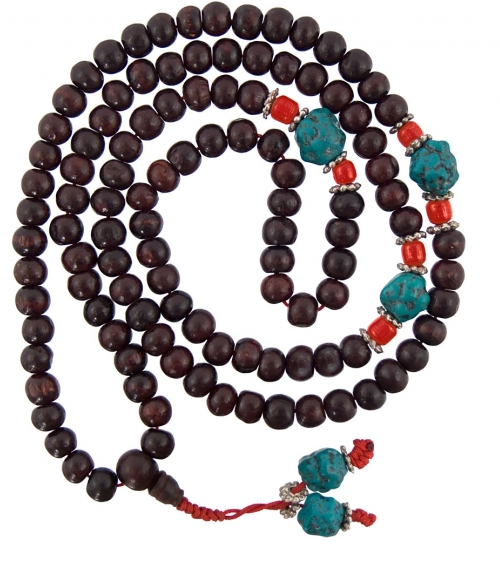 Mala Beads - Rosewood and Turquoise