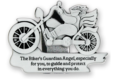 Biker's Guardian Angel Visor Clip - Click Image to Close