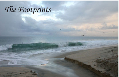 The Footprints Photograph Card - Click Image to Close
