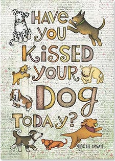 Have You Kissed Your Dog Today? Rectangular Magnet - Click Image to Close