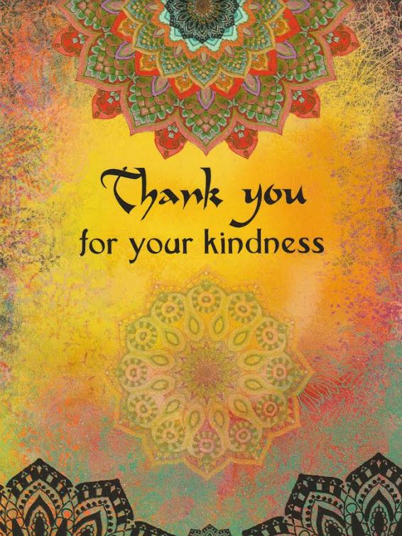 Thank You for Your Kindness Card - Click Image to Close