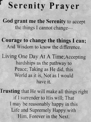 Serenity Prayer (Long Version) Laminated Poster