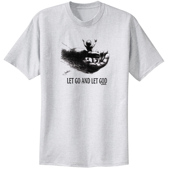 Let Go Let God Tee - Grey - Click Image to Close