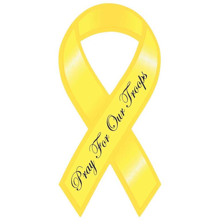 Pray For Our Troops Yellow Ribbon Magnets