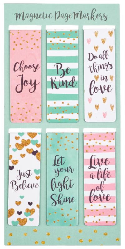 Sparkle Words Magnetic Bookmarks