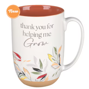 Thank You for Helping Me Grow Exposed Clay Base Ceramic Mug