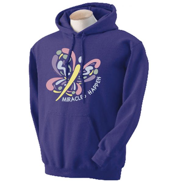 Miracles Happen - PURPLE Hoodie - Click Image to Close