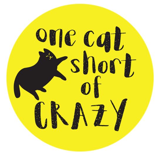 One Cat Short Button - Click Image to Close