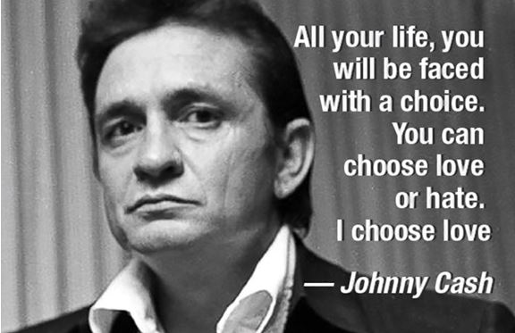 Choose Love Johnny Cash Rectangular Magnet