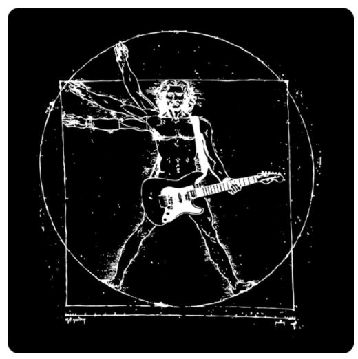 DaVinci Guitar Man Sticker