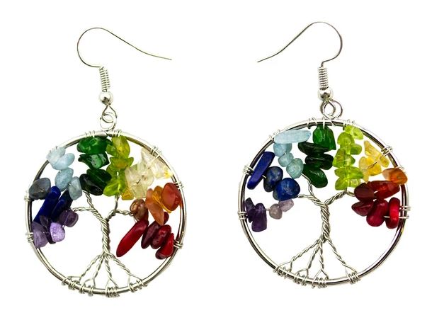 Tree of Life Semi Precious Stone Earrings