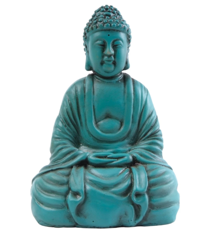 Turquoise Sitting Buddha - Click Image to Close