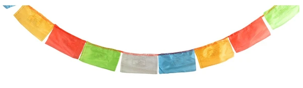 Tibetan Prayer Flags - 20 Flags, Assorted Colors - Click Image to Close