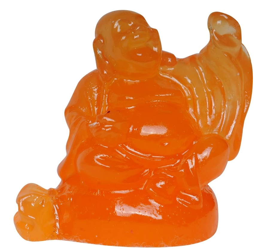 Colorful Resin Buddha Miniature - Orange