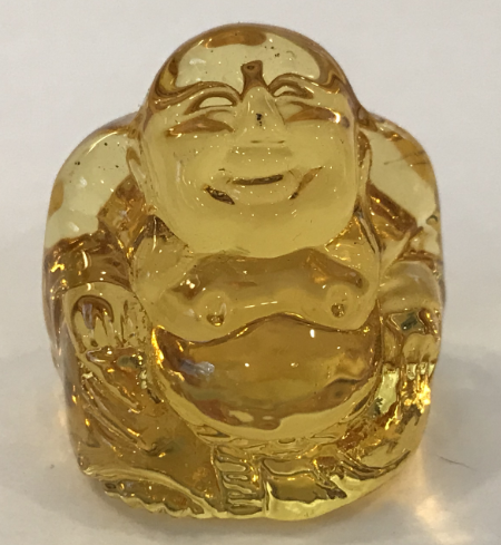 Colorful Pocket Crystal Buddha - Amber